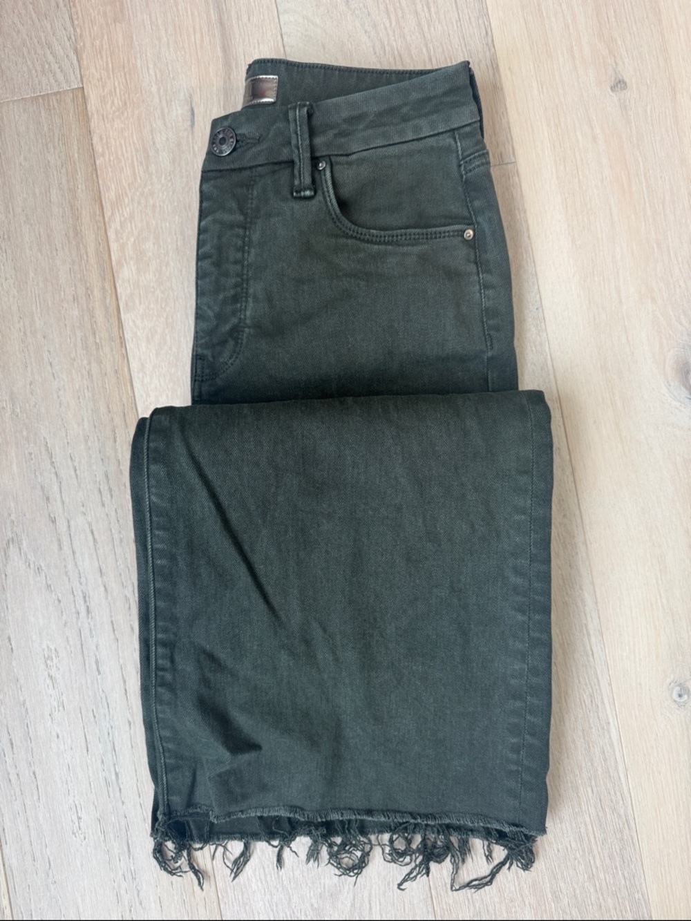 Kut from the Kloth Green Meg High rise wide leg Jeans